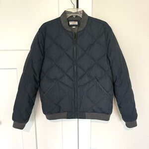 Men's Navy Quilted Puffer Jacket